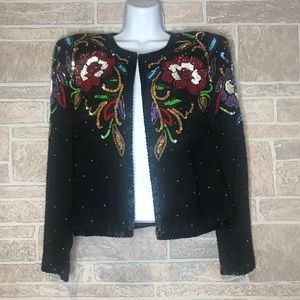 Niiteline Sequined/beaded Short Jacket Size Small